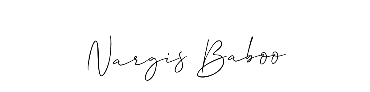 This is the best signature style for the Nargis Baboo name. Also you like these signature font (Allison_Script). Mix name signature. Nargis Baboo signature style 2 images and pictures png