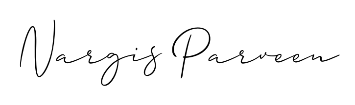 How to make Nargis Parveen name signature. Use Allison_Script style for creating short signs online. This is the latest handwritten sign. Nargis Parveen signature style 2 images and pictures png