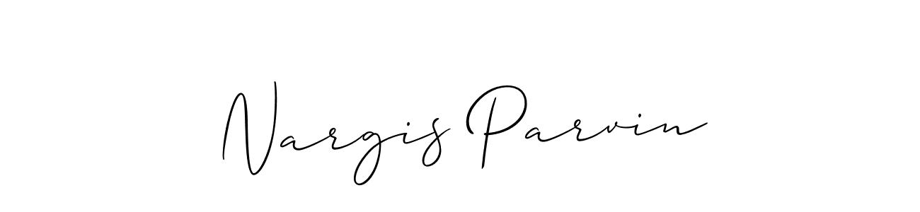 Create a beautiful signature design for name Nargis Parvin. With this signature (Allison_Script) fonts, you can make a handwritten signature for free. Nargis Parvin signature style 2 images and pictures png