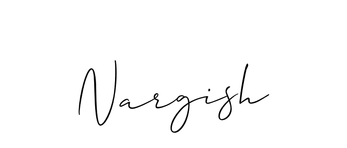 Similarly Allison_Script is the best handwritten signature design. Signature creator online .You can use it as an online autograph creator for name Nargish. Nargish signature style 2 images and pictures png