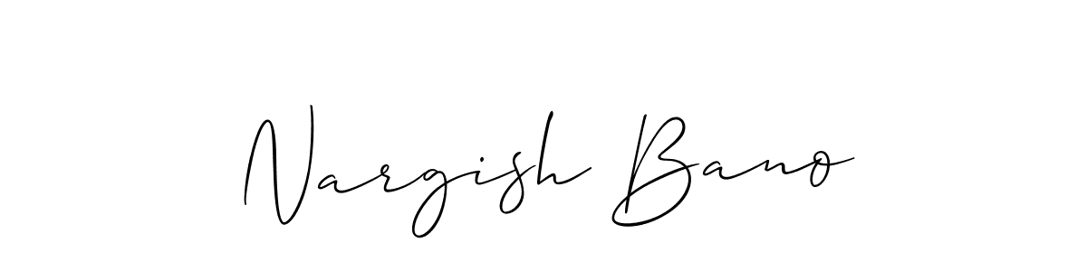 Make a beautiful signature design for name Nargish Bano. Use this online signature maker to create a handwritten signature for free. Nargish Bano signature style 2 images and pictures png