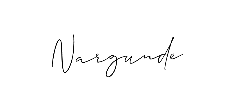 Design your own signature with our free online signature maker. With this signature software, you can create a handwritten (Allison_Script) signature for name Nargunde. Nargunde signature style 2 images and pictures png