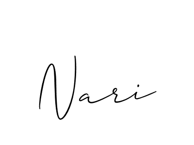 How to Draw Nari signature style? Allison_Script is a latest design signature styles for name Nari. Nari signature style 2 images and pictures png