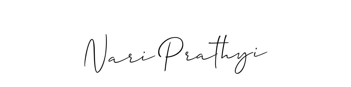 How to Draw Nari Prathyi signature style? Allison_Script is a latest design signature styles for name Nari Prathyi. Nari Prathyi signature style 2 images and pictures png