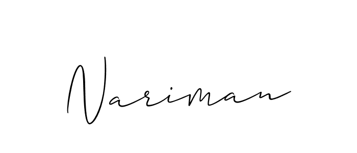 The best way (Allison_Script) to make a short signature is to pick only two or three words in your name. The name Nariman include a total of six letters. For converting this name. Nariman signature style 2 images and pictures png