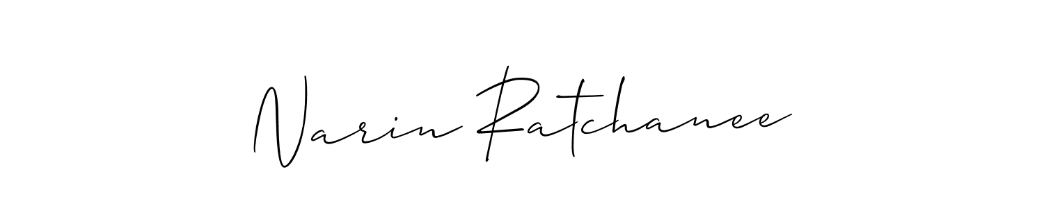 Best and Professional Signature Style for Narin Ratchanee. Allison_Script Best Signature Style Collection. Narin Ratchanee signature style 2 images and pictures png