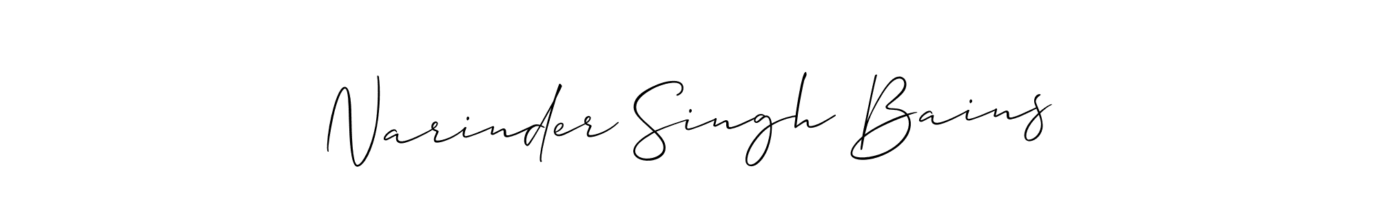 Make a beautiful signature design for name Narinder Singh Bains. Use this online signature maker to create a handwritten signature for free. Narinder Singh Bains signature style 2 images and pictures png