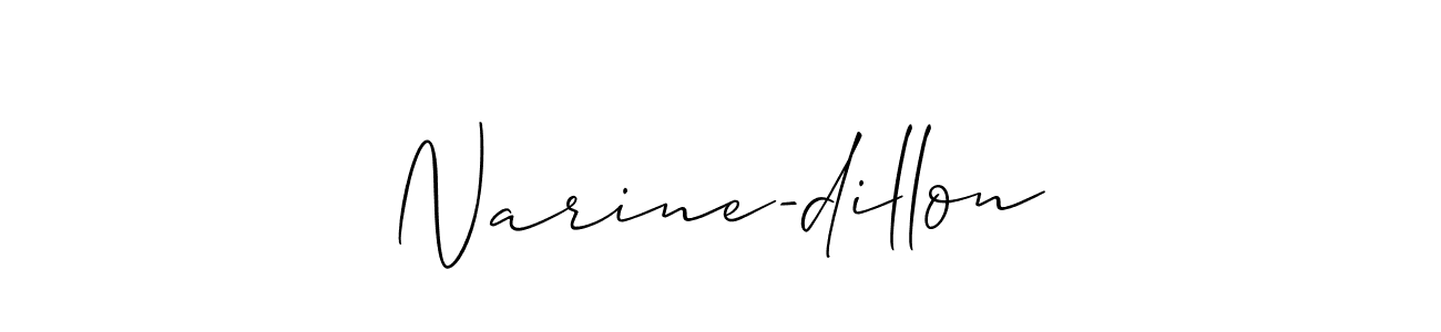 Narine-dillon stylish signature style. Best Handwritten Sign (Allison_Script) for my name. Handwritten Signature Collection Ideas for my name Narine-dillon. Narine-dillon signature style 2 images and pictures png