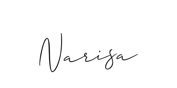 Once you've used our free online signature maker to create your best signature Allison_Script style, it's time to enjoy all of the benefits that Narisa name signing documents. Narisa signature style 2 images and pictures png