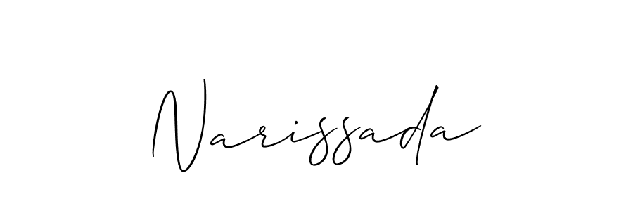 Also we have Narissada name is the best signature style. Create professional handwritten signature collection using Allison_Script autograph style. Narissada signature style 2 images and pictures png