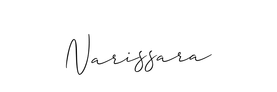 Similarly Allison_Script is the best handwritten signature design. Signature creator online .You can use it as an online autograph creator for name Narissara. Narissara signature style 2 images and pictures png