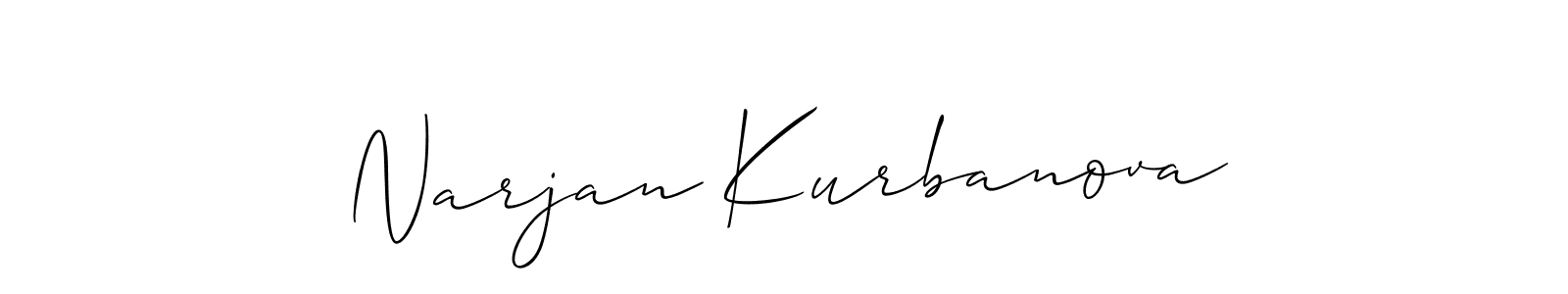 Best and Professional Signature Style for Narjan Kurbanova. Allison_Script Best Signature Style Collection. Narjan Kurbanova signature style 2 images and pictures png