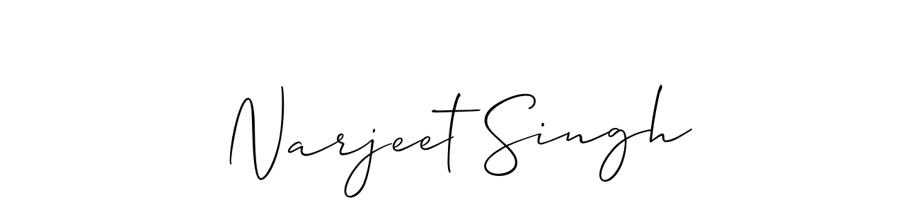 Make a beautiful signature design for name Narjeet Singh. With this signature (Allison_Script) style, you can create a handwritten signature for free. Narjeet Singh signature style 2 images and pictures png