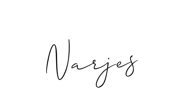 Make a short Narjes signature style. Manage your documents anywhere anytime using Allison_Script. Create and add eSignatures, submit forms, share and send files easily. Narjes signature style 2 images and pictures png