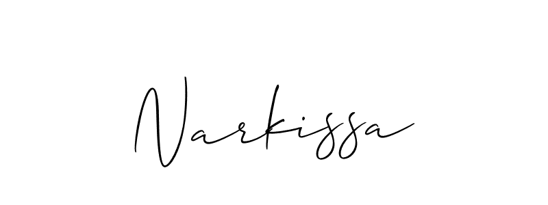 You should practise on your own different ways (Allison_Script) to write your name (Narkissa) in signature. don't let someone else do it for you. Narkissa signature style 2 images and pictures png