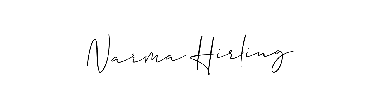 Make a short Narma Hirling signature style. Manage your documents anywhere anytime using Allison_Script. Create and add eSignatures, submit forms, share and send files easily. Narma Hirling signature style 2 images and pictures png