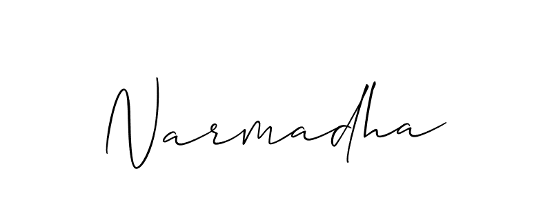 Also we have Narmadha name is the best signature style. Create professional handwritten signature collection using Allison_Script autograph style. Narmadha signature style 2 images and pictures png