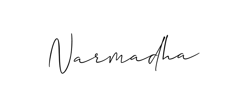 Also we have Narmadha name is the best signature style. Create professional handwritten signature collection using Allison_Script autograph style. Narmadha signature style 2 images and pictures png