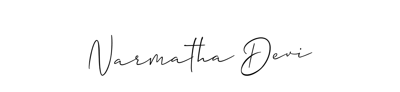 It looks lik you need a new signature style for name Narmatha Devi. Design unique handwritten (Allison_Script) signature with our free signature maker in just a few clicks. Narmatha Devi signature style 2 images and pictures png