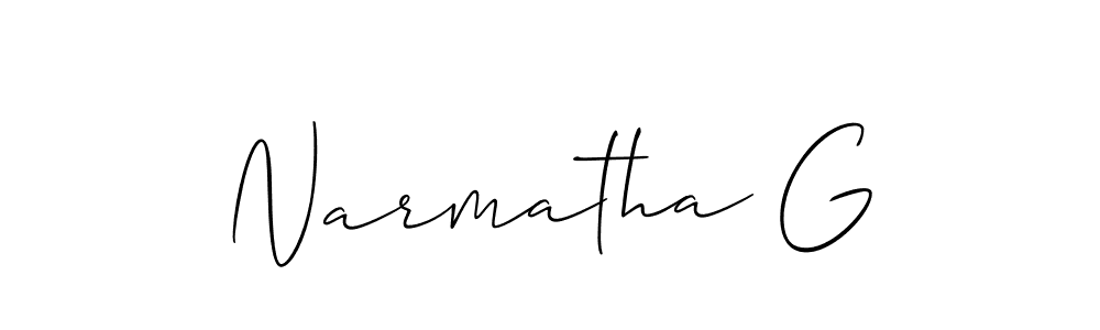 You can use this online signature creator to create a handwritten signature for the name Narmatha G. This is the best online autograph maker. Narmatha G signature style 2 images and pictures png