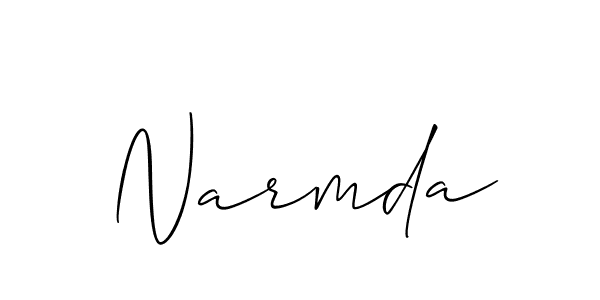 Design your own signature with our free online signature maker. With this signature software, you can create a handwritten (Allison_Script) signature for name Narmda. Narmda signature style 2 images and pictures png
