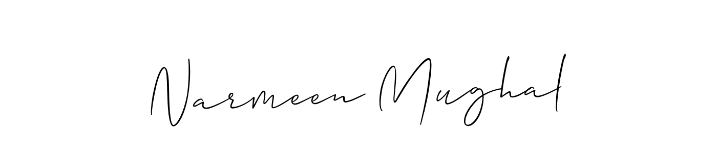 You should practise on your own different ways (Allison_Script) to write your name (Narmeen Mughal) in signature. don't let someone else do it for you. Narmeen Mughal signature style 2 images and pictures png