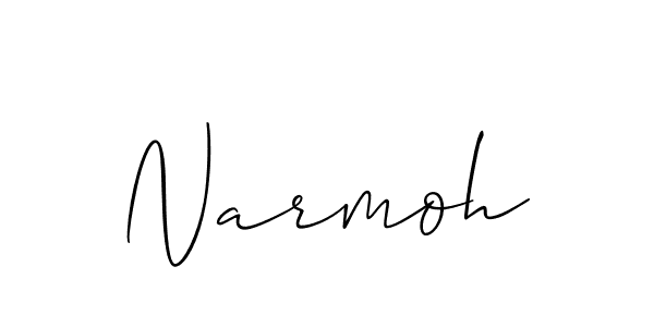 Create a beautiful signature design for name Narmoh. With this signature (Allison_Script) fonts, you can make a handwritten signature for free. Narmoh signature style 2 images and pictures png