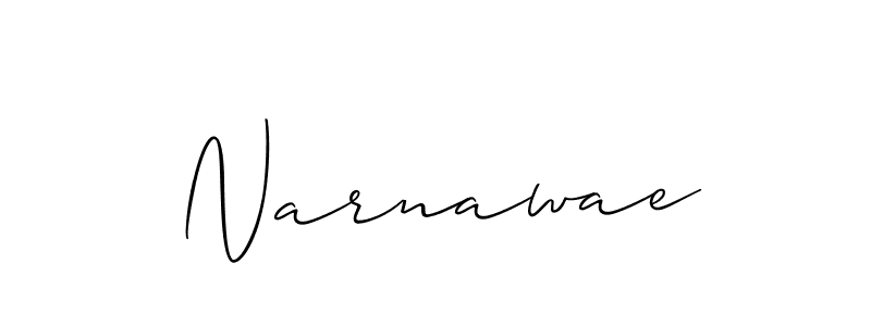 How to make Narnawae signature? Allison_Script is a professional autograph style. Create handwritten signature for Narnawae name. Narnawae signature style 2 images and pictures png