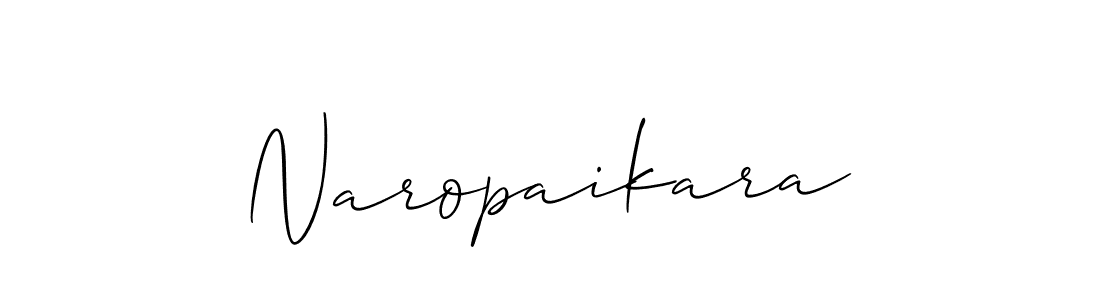 How to make Naropaikara name signature. Use Allison_Script style for creating short signs online. This is the latest handwritten sign. Naropaikara signature style 2 images and pictures png