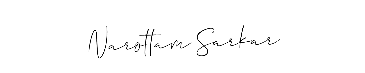Make a beautiful signature design for name Narottam Sarkar. With this signature (Allison_Script) style, you can create a handwritten signature for free. Narottam Sarkar signature style 2 images and pictures png