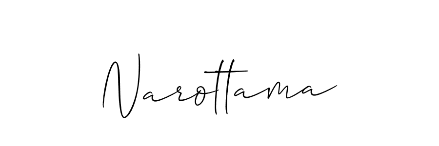 Make a beautiful signature design for name Narottama. With this signature (Allison_Script) style, you can create a handwritten signature for free. Narottama signature style 2 images and pictures png