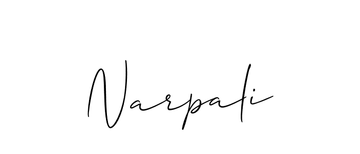 Make a beautiful signature design for name Narpali. Use this online signature maker to create a handwritten signature for free. Narpali signature style 2 images and pictures png