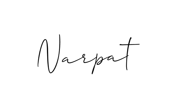 Best and Professional Signature Style for Narpat. Allison_Script Best Signature Style Collection. Narpat signature style 2 images and pictures png