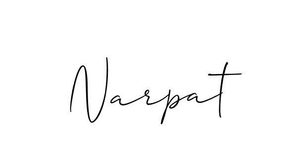 Best and Professional Signature Style for Narpat. Allison_Script Best Signature Style Collection. Narpat signature style 2 images and pictures png