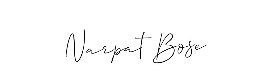 How to Draw Narpat Bose signature style? Allison_Script is a latest design signature styles for name Narpat Bose. Narpat Bose signature style 2 images and pictures png