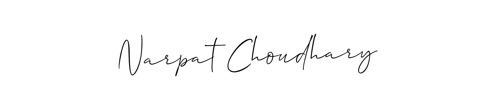 Make a short Narpat Choudhary signature style. Manage your documents anywhere anytime using Allison_Script. Create and add eSignatures, submit forms, share and send files easily. Narpat Choudhary signature style 2 images and pictures png