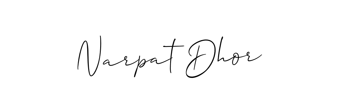 How to Draw Narpat Dhor signature style? Allison_Script is a latest design signature styles for name Narpat Dhor. Narpat Dhor signature style 2 images and pictures png