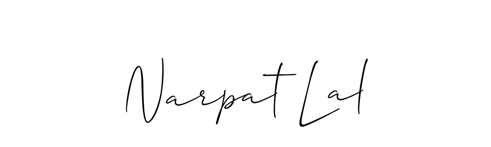 Create a beautiful signature design for name Narpat Lal. With this signature (Allison_Script) fonts, you can make a handwritten signature for free. Narpat Lal signature style 2 images and pictures png