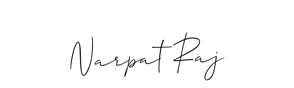 How to make Narpat Raj signature? Allison_Script is a professional autograph style. Create handwritten signature for Narpat Raj name. Narpat Raj signature style 2 images and pictures png