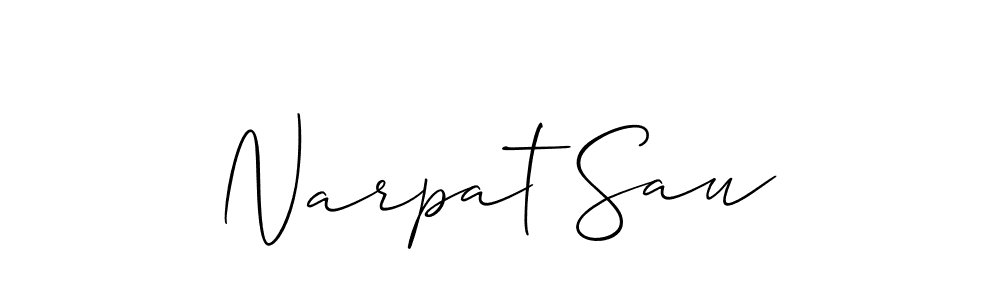 You should practise on your own different ways (Allison_Script) to write your name (Narpat Sau) in signature. don't let someone else do it for you. Narpat Sau signature style 2 images and pictures png