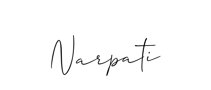 How to make Narpati signature? Allison_Script is a professional autograph style. Create handwritten signature for Narpati name. Narpati signature style 2 images and pictures png