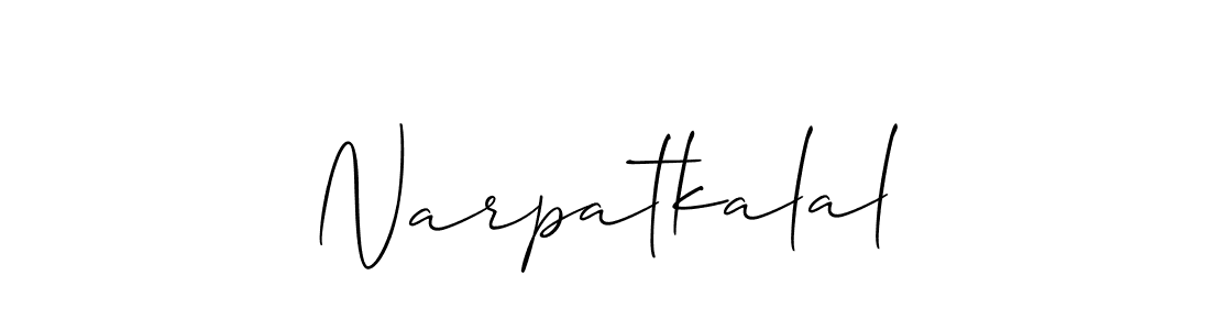 You should practise on your own different ways (Allison_Script) to write your name (Narpatkalal) in signature. don't let someone else do it for you. Narpatkalal signature style 2 images and pictures png