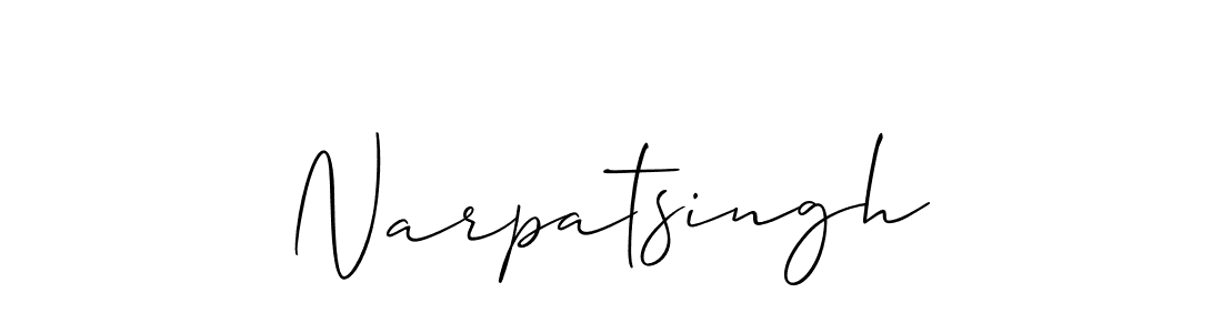 How to make Narpatsingh signature? Allison_Script is a professional autograph style. Create handwritten signature for Narpatsingh name. Narpatsingh signature style 2 images and pictures png