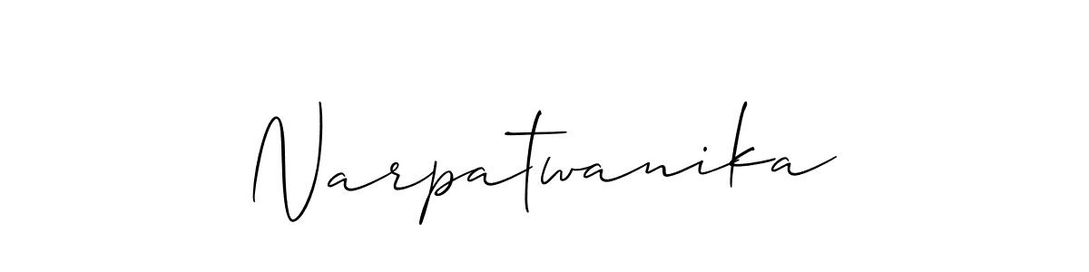 Best and Professional Signature Style for Narpatwanika. Allison_Script Best Signature Style Collection. Narpatwanika signature style 2 images and pictures png