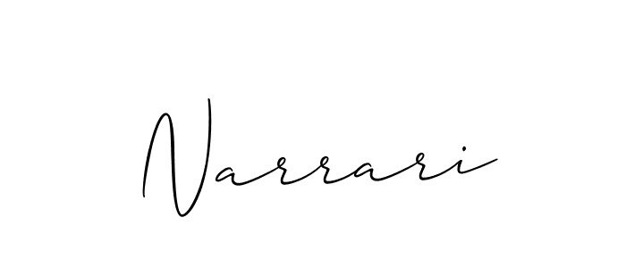How to Draw Narrari signature style? Allison_Script is a latest design signature styles for name Narrari. Narrari signature style 2 images and pictures png