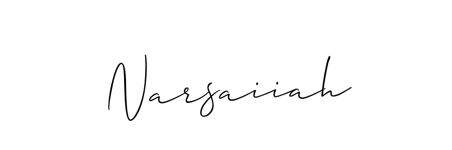 Make a short Narsaiiah signature style. Manage your documents anywhere anytime using Allison_Script. Create and add eSignatures, submit forms, share and send files easily. Narsaiiah signature style 2 images and pictures png