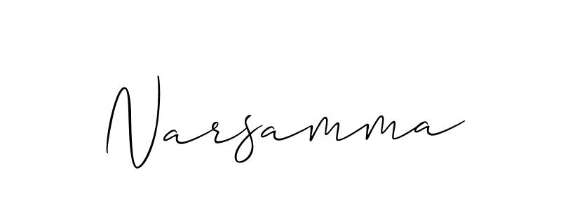 It looks lik you need a new signature style for name Narsamma. Design unique handwritten (Allison_Script) signature with our free signature maker in just a few clicks. Narsamma signature style 2 images and pictures png