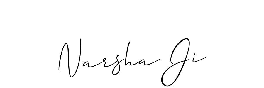 if you are searching for the best signature style for your name Narsha Ji. so please give up your signature search. here we have designed multiple signature styles  using Allison_Script. Narsha Ji signature style 2 images and pictures png