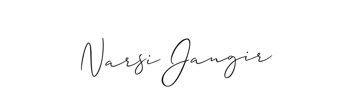How to make Narsi Jangir name signature. Use Allison_Script style for creating short signs online. This is the latest handwritten sign. Narsi Jangir signature style 2 images and pictures png