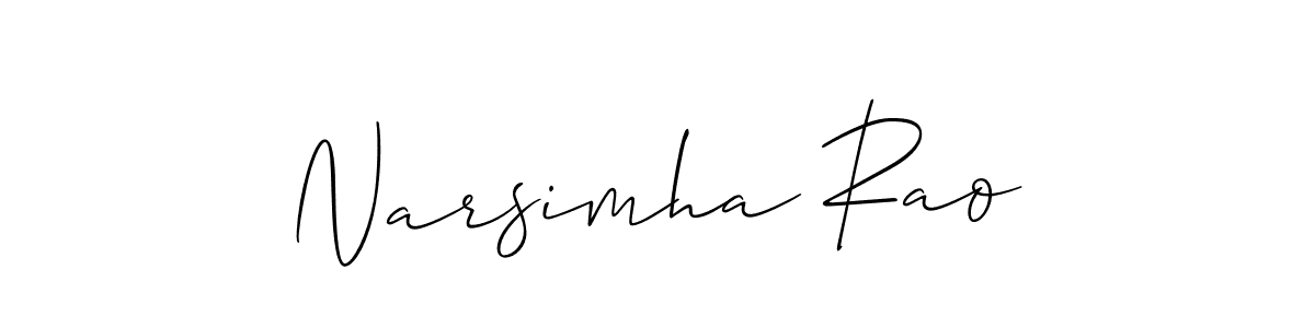 Design your own signature with our free online signature maker. With this signature software, you can create a handwritten (Allison_Script) signature for name Narsimha Rao. Narsimha Rao signature style 2 images and pictures png